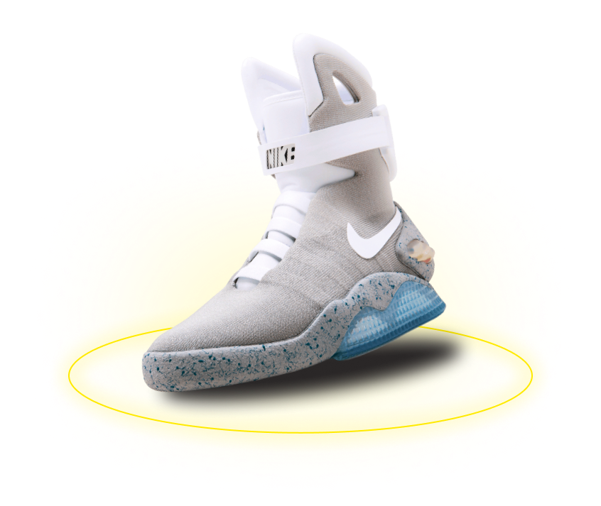 Кроссовок Nike Air Mag с желтым кольуом под подошвой