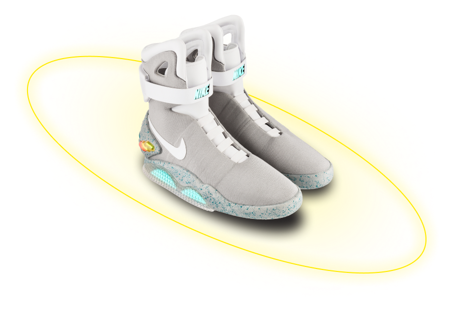 Кросовки Nike Air Mag с желтым кольцом вокруг